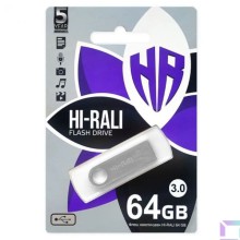 Флеш накопитель USB 3.0 Hi-Rali Shuttle 64 GB Серебряная серия