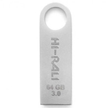 Флеш накопитель USB 3.0 Hi-Rali Shuttle 64 GB Серебряная серия – Серебряный