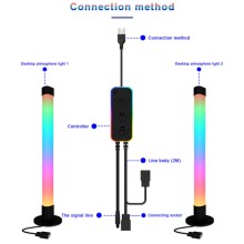 Настольная LED лампа RGB 5V Panel 2 Single side Bluetooth dual pack USB with app – Черный