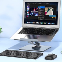 Держатель настольный Hoco PH52 Plus Might metal rotating – Серый