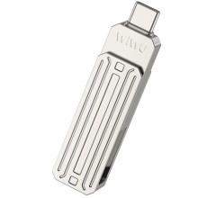 Флеш-накопитель Wiwu Wi-FD001 3in1 (USB-A/C/L) USB 3.0 — 128GB – Серебряный