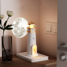 Проектор-нічник A08 Lighthouse 2in1 + Bluetooth колонка – Білий