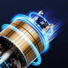 Портативный вентилятор YL007 with Display с подставкой для телефона 2000mAh – Голубой