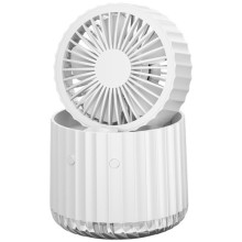 Настольный вентилятор Rapid Cooling 3in1 с водяным охлаждением и подсветкой 1200 mAh – Белый
