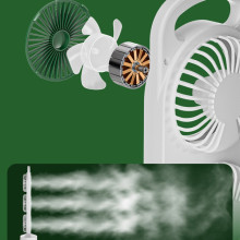 Настольный вентилятор Three Head Fan 1200 mAh – Зеленый