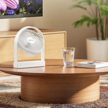 Настольный вентилятор Hoco HX65 ultra-thin desktop fan 2000 mAh – Белый
