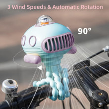 Мультифункціональний вентилятор Submarine F18 with music and battery 4000 mAh – Блакитний