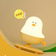 Ночник L63 Chicken on a Skateboard – Белый