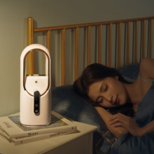 Настільний вентилятор F6 2in1 з зволожувачем повітря 2200mAh – Білий