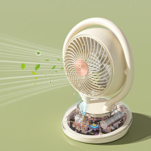 Настольный вентилятор F12 с отрицательной ионизацией 6000mAh – Белый