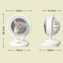 Настольный вентилятор F12 с отрицательной ионизацией 6000mAh – Белый