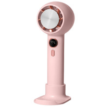 Портативний вентилятор YL007 with Display з підставкою для телефону 2000mAh – Рожевий