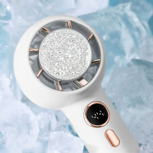 Портативний вентилятор YL007 with Display з підставкою для телефону 2000mAh – Білий