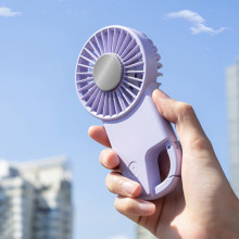 Портативний вентилятор SQT-BF2 з карабіном 1800mAh – Фіолетовий