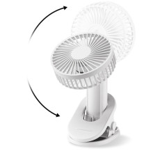 Портативний вентилятор K37 з затискачем 2000mAh – Білий