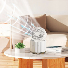 Настольный вентилятор Rapid Cooling 3in1 с водяным охлаждением и подсветкой 1200 mAh – Белый