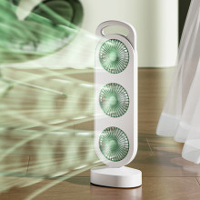 Настільний вентилятор Three Head Fan 1200 mAh – Зелений