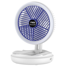 Настольный складной вентилятор Folding Fan 2in1 with Night Light – Белый