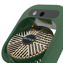 Настольный вентилятор Q8 с водяным охлаждением 1200 mAh – Зеленый
