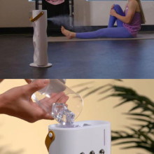 Настольный двойной вентилятор Spray Fan 2in1 с водяным охлаждением 4000 mAh – Белый