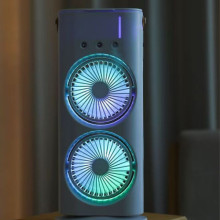 Настольный двойной вентилятор Spray Fan 2in1 с водяным охлаждением 4000 mAh – Белый