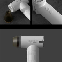 Портативный турбовентилятор с насадками HX132 3300mAh – Белый