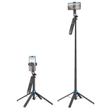 Монопод для селфі Hoco K22 Anti-shake з триногами + знімний BT пульт – Чорний