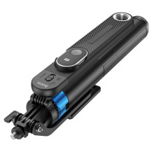 Монопод для селфі Hoco K22 Anti-shake з триногами + знімний BT пульт – Чорний