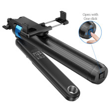 Монопод для селфі Hoco K22 Anti-shake з триногами + знімний BT пульт – Чорний