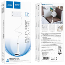 Регульована підставка для телефону/планшета Hoco HD10 Bamboo lazy stand – Білий