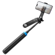 Монопод для селфі Hoco K22 Anti-shake з триногами + знімний BT пульт – Чорний