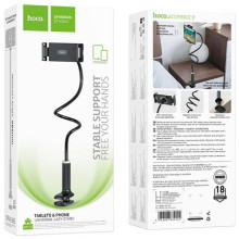 Регульована підставка для телефону/планшета Hoco HD10 Bamboo lazy stand – Чорний