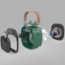 Настільний вентилятор F12 з підставкою для телефону і водяним охолодженням 4000mAh – undefined