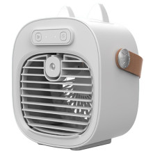 Настільний вентилятор F12 з підставкою для телефону і водяним охолодженням 4000mAh – Білий