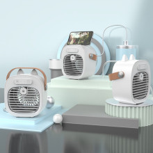 Настільний вентилятор F12 з підставкою для телефону і водяним охолодженням 4000mAh – Білий