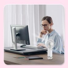 Портативний вентилятор SL610 з водяним охолодженням 500mAh – Білий