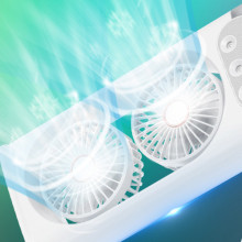 Настольный вентилятор SL617 2in1 с водяным охлаждением – Белый