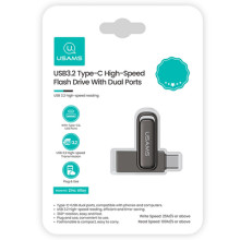 Флеш-накопитель Usams US-ZB347 USB 3.2 Type-C Dual Ports – 64GB – Черный