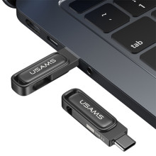 Флеш-накопичувач Usams US-ZB349 USB 3.2 Type-C Dual Ports – 256GB – Чорний