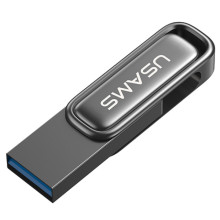 Флеш-накопичувач Usams US-ZB333 USB 3.0 Zinc Alloy Rotating – 128GB – Чорний