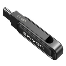 Флеш-накопичувач Usams US-ZB346 USB 3.2 Type-C Dual Ports – 32GB – Чорний