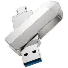 Флеш-накопичувач Hoco UD10 Metal Flash 2in1 USB 3.0/Type-C - 16GB – Сірий