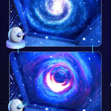 Проектор-ночник Galaxy E18 with Bluetooth and Remote Control + 4 discs 1800 mAh – Белый