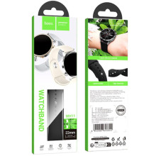 Ремінець Hoco WH11 Flexible series classic silicone strap для Smart Watch 20mm – Чорний
