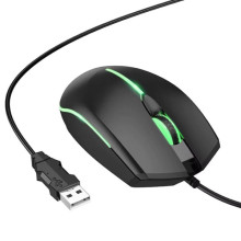 Проводная мышь Hoco GM37 Wonderful Gaming Luminous – Черный
