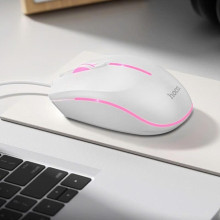 Проводная мышь Hoco GM37 Wonderful Gaming Luminous – Белый