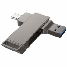 Флеш-накопичувач Hoco UD15 2in1 Type-C USB 3.2 - 32GB – Срібний