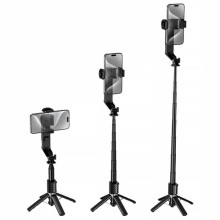 Монопод для селфи Hoco DYY06 трипод + съемный BT пульт + стабилизатор – Черный