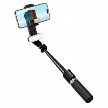 Монопод для селфи Hoco DYY06 трипод + съемный BT пульт + стабилизатор – Черный