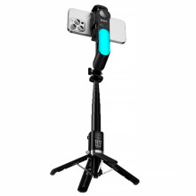 Монопод для селфи Hoco DYY06 трипод + съемный BT пульт + стабилизатор – Черный